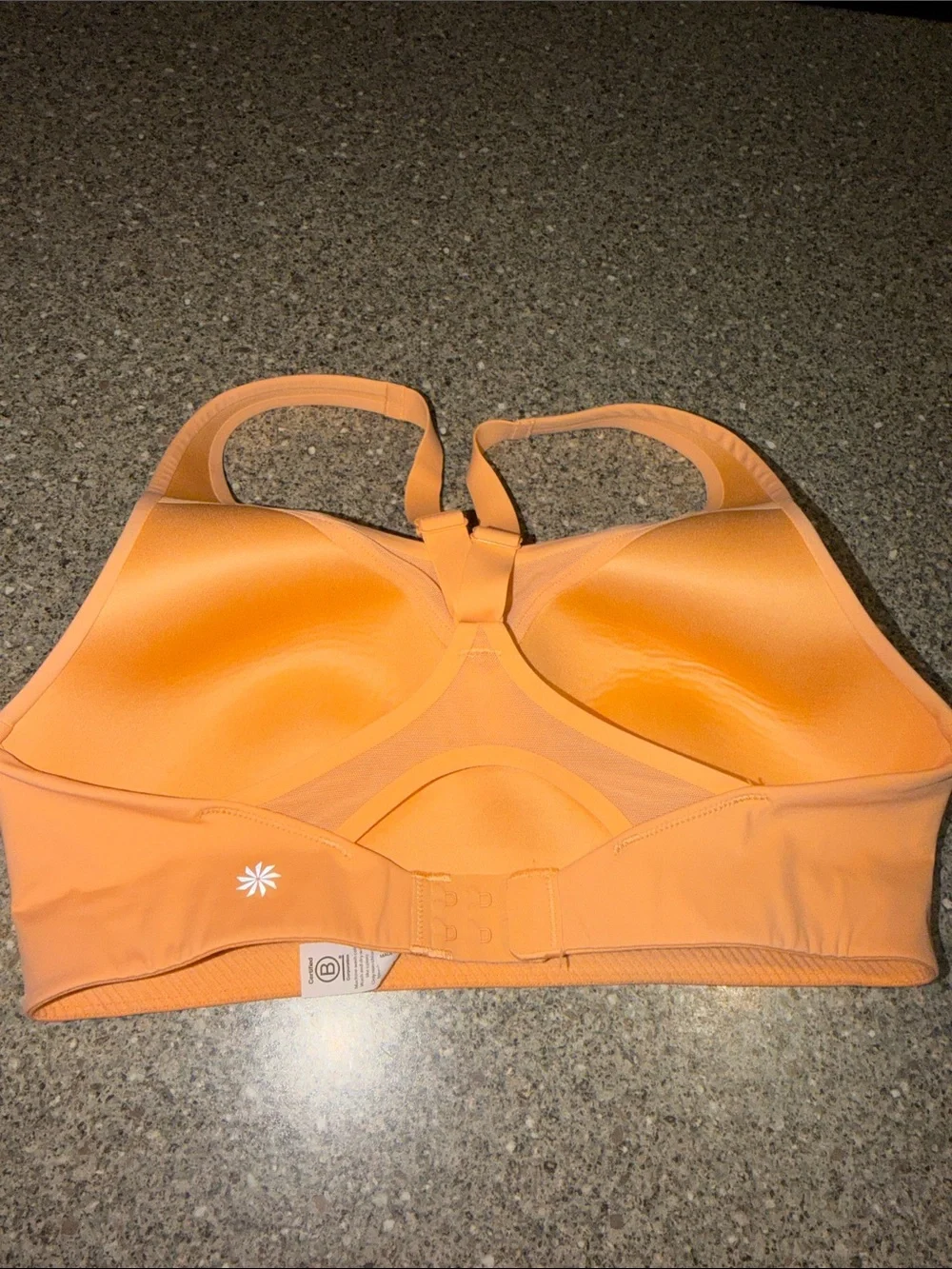 Athleta High-Neck Sports Bra - Peachy Orange